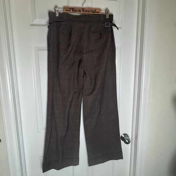 Express Brown Tweed Pants Size M 78 Y2L Mad Men Vibes Secondhand Hot - Picture 13 of 13